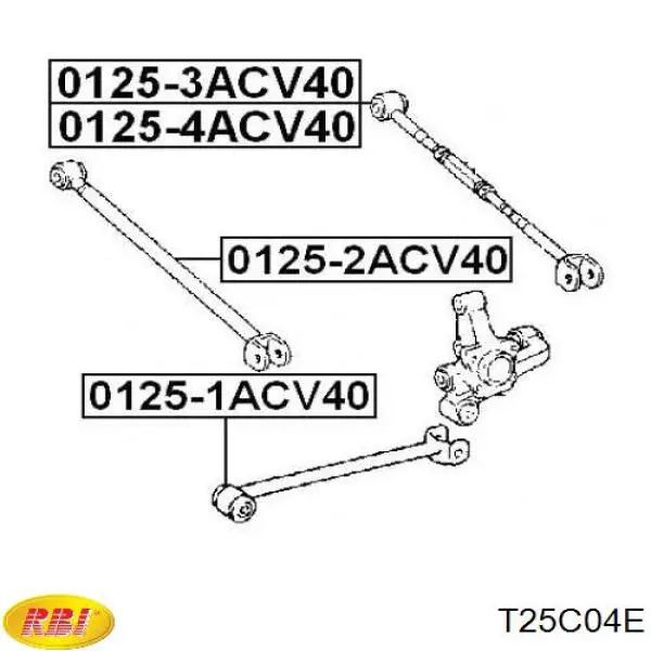 Задня поперечна тяга RBI T25C04E ціна, від 6.35 USD