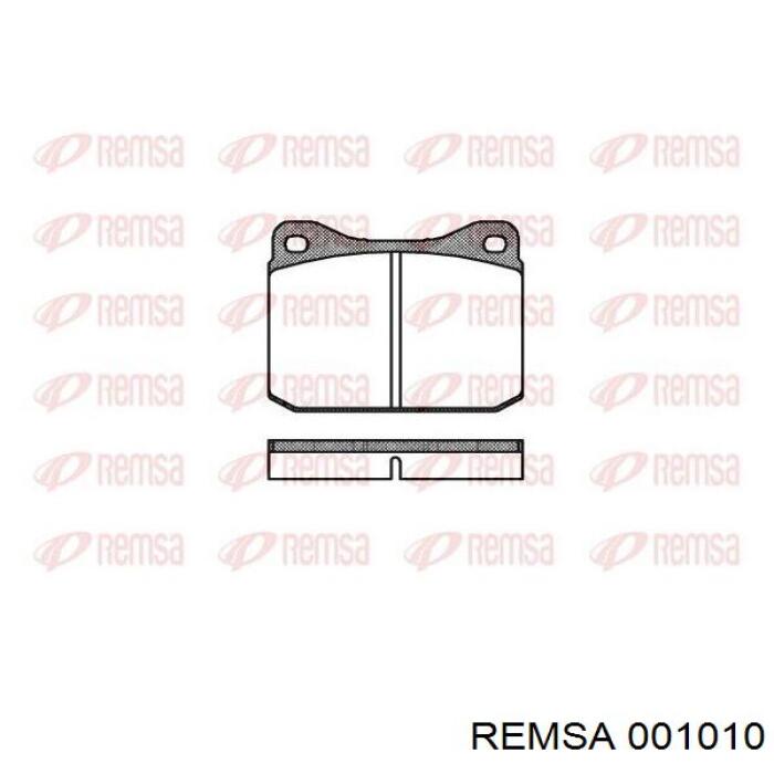 Колодки гальмівні передні, дискові 001010 Remsa
