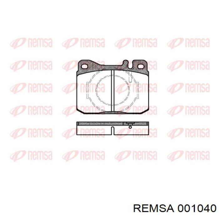 001040 Remsa колодки гальмівні передні, дискові