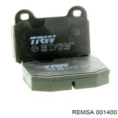 Передні тормозні колодки 001400 Remsa
