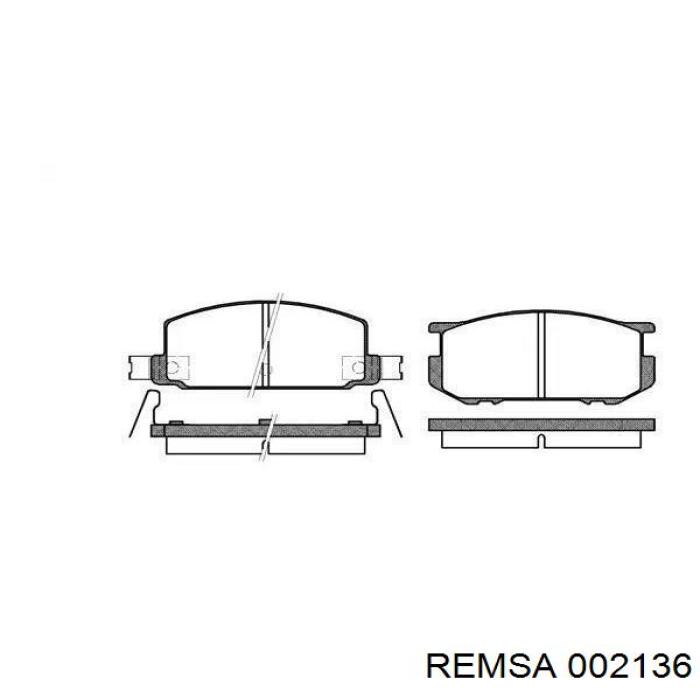 Задні гальмівні колодки 002136 Remsa