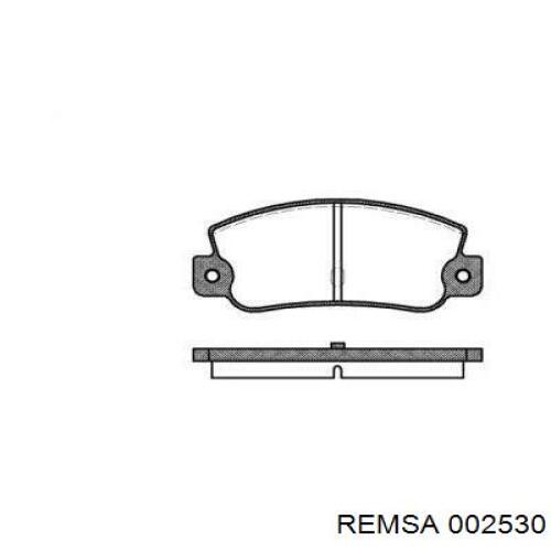 002530 Remsa колодки гальмові задні, дискові