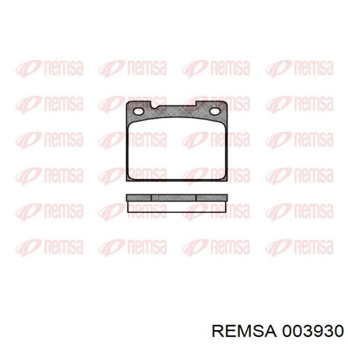 Колодки гальмові задні, дискові 003930 Remsa