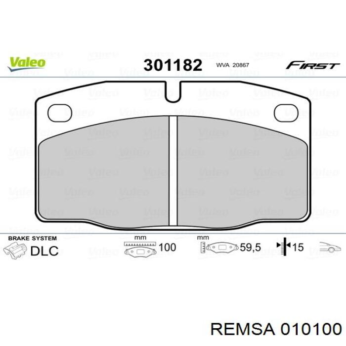 Тормозні колодки Remsa 010100