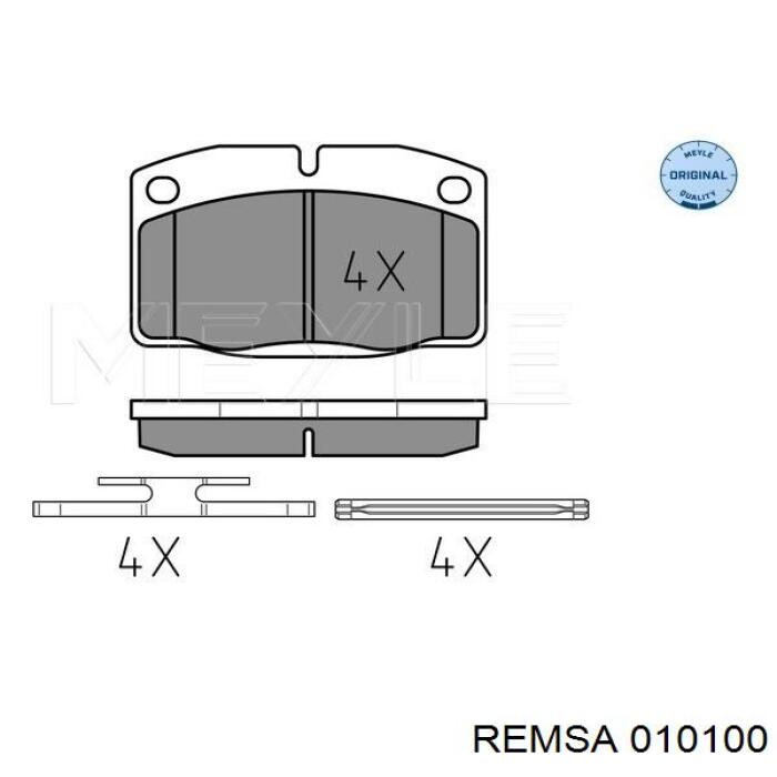 Гальмівні колодки Remsa 010100 ціна, від 9.56 USD