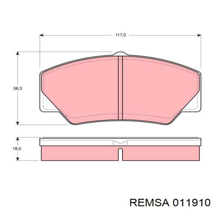 Тормозні колодки Remsa 011910