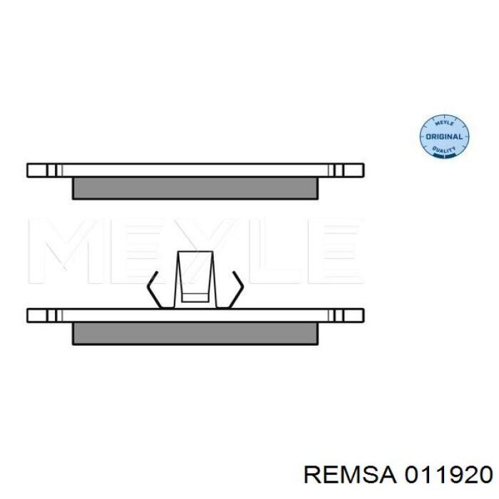 Передні тормозні колодки 011920 Remsa