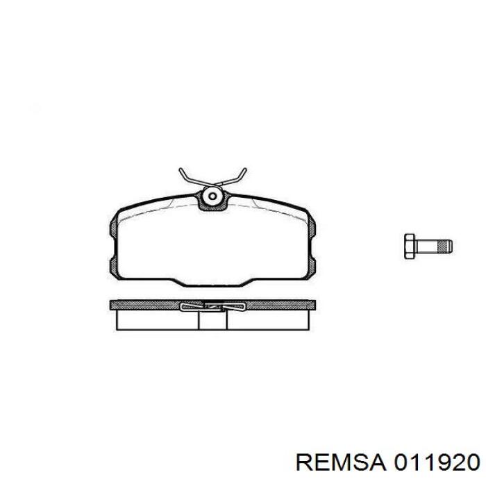 011920 Remsa колодки гальмівні передні, дискові