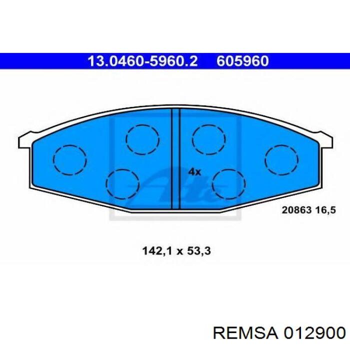 012900 Remsa Передні гальмівні колодки