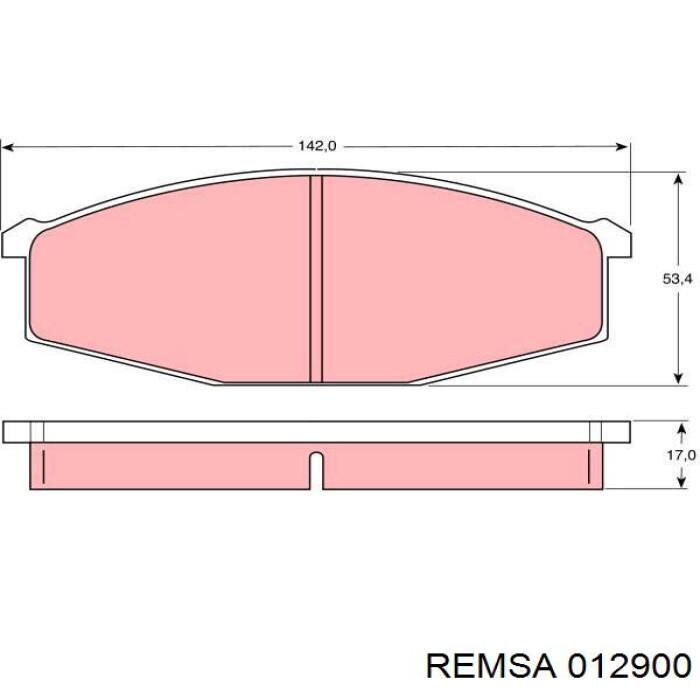 Гальмівні колодки Remsa 012900 ціна, від 22.83 USD