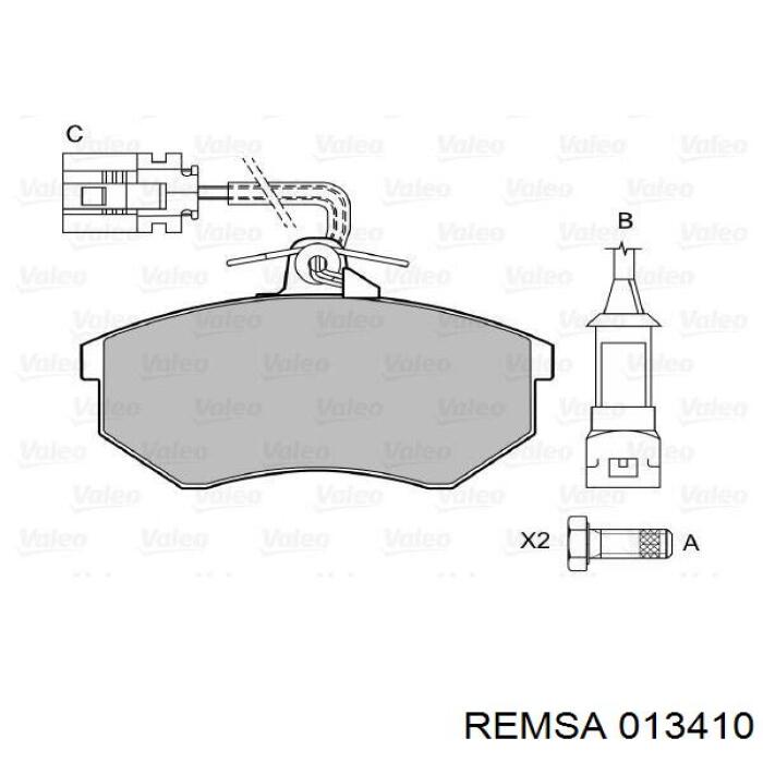 013410 Remsa Передні гальмівні колодки