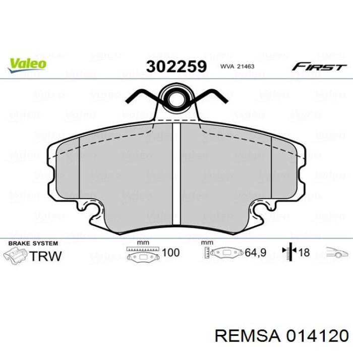 Гальмівні колодки Remsa 014120 ціна, від 17.73 USD