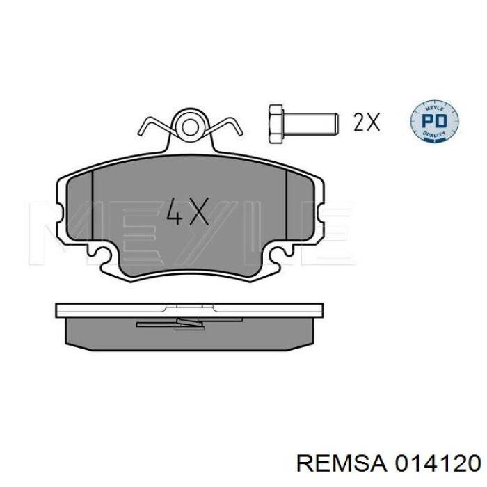 Передні тормозні колодки 014120 Remsa