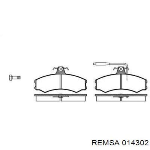 Купити 014302 Remsa Колодки гальмівні передні, дискові
