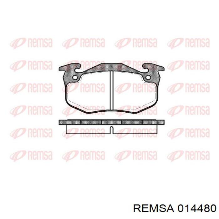 Колодки гальмівні передні, дискові 014480 Remsa