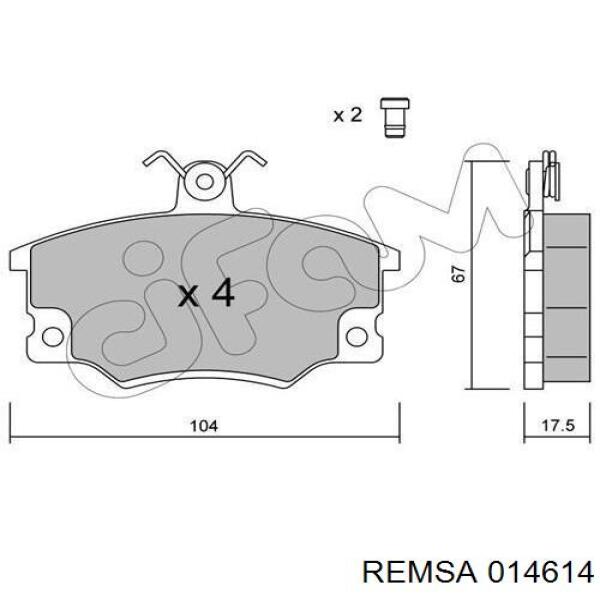 Гальмівні колодки Remsa 014614 ціна, від 14.48 USD