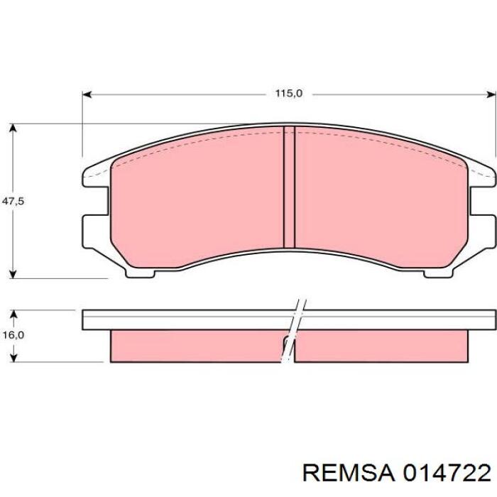 Гальмівні колодки Remsa 014722 ціна, від 15.03 USD