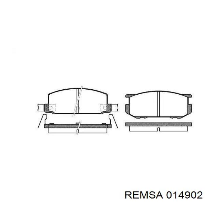 Передні тормозні колодки 014902 Remsa