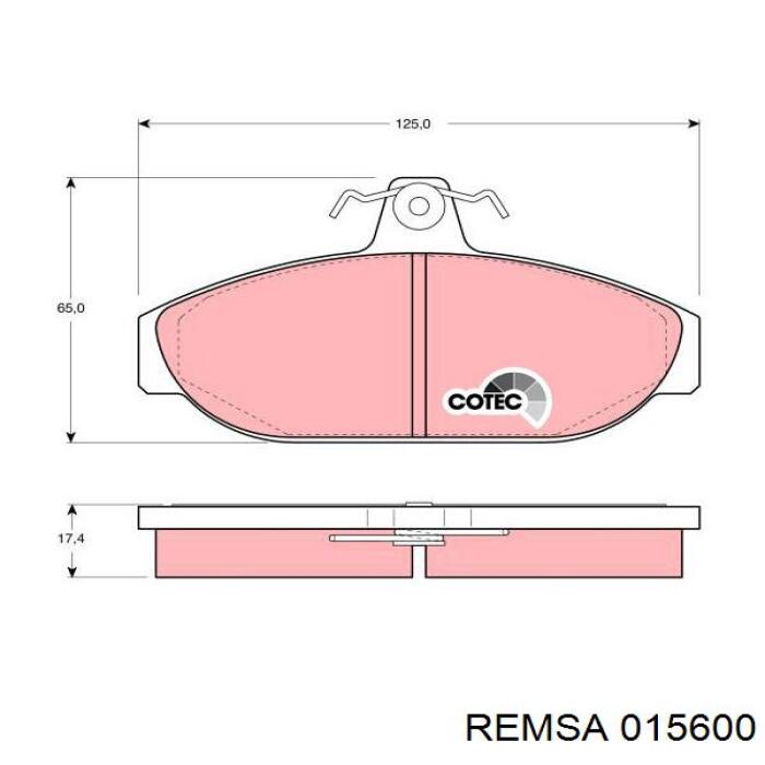 Купити 015600 Remsa Колодки гальмівні передні, дискові