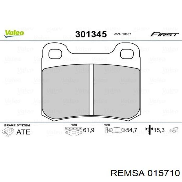 Задні дискові колодки Remsa 015710