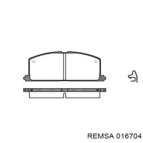 Тормозні колодки Remsa 016704
