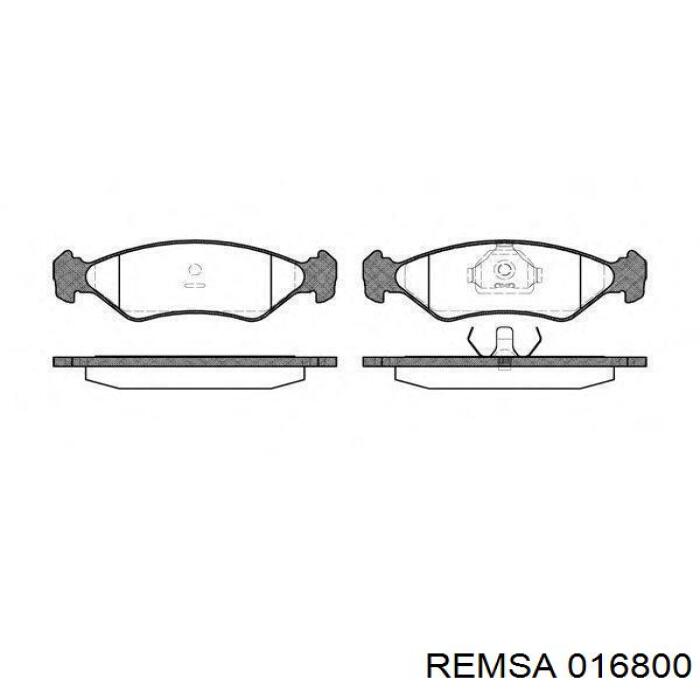 016800 Remsa колодки гальмівні передні, дискові