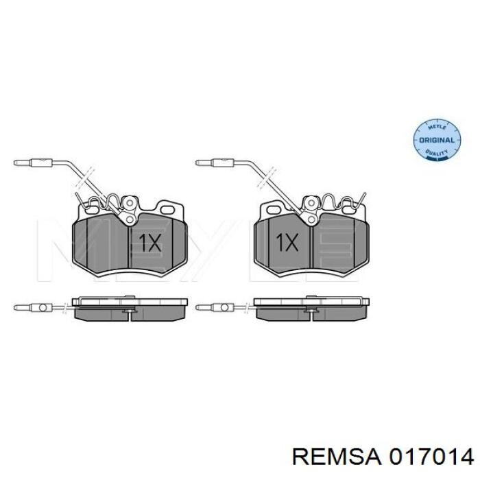 017014 Remsa колодки гальмівні передні, дискові