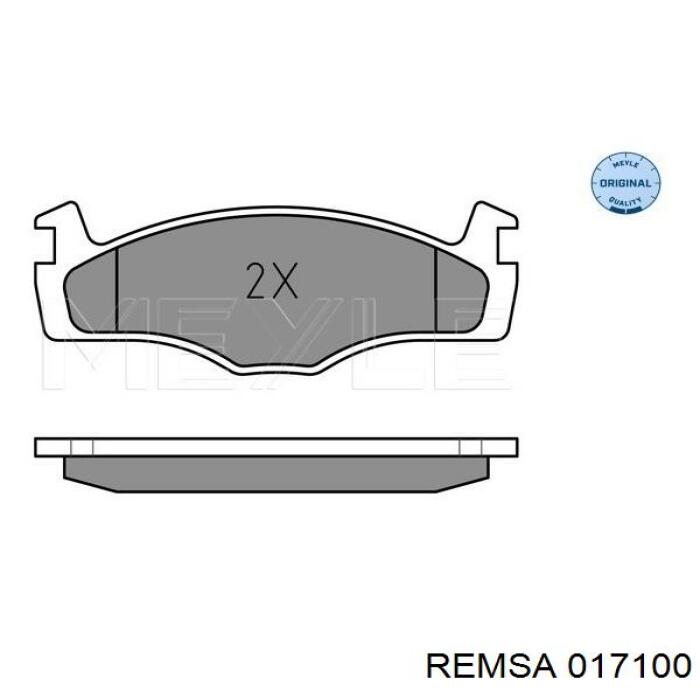 Передні тормозні колодки 017100 Remsa