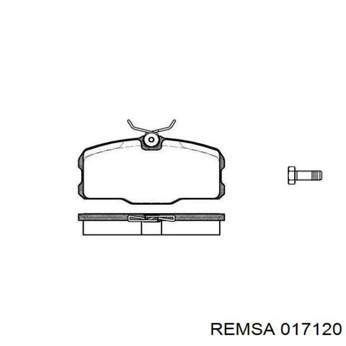 Купити 017120 Remsa Колодки гальмівні передні, дискові