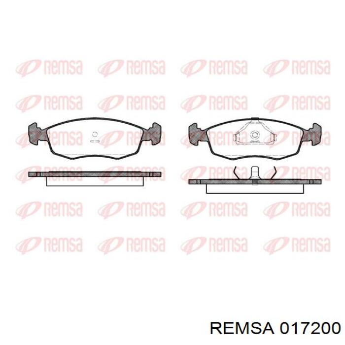 017200 Remsa колодки гальмівні передні, дискові