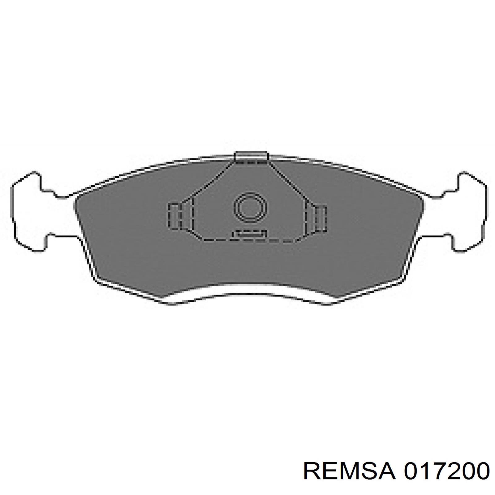 Передні тормозні колодки 017200 Remsa