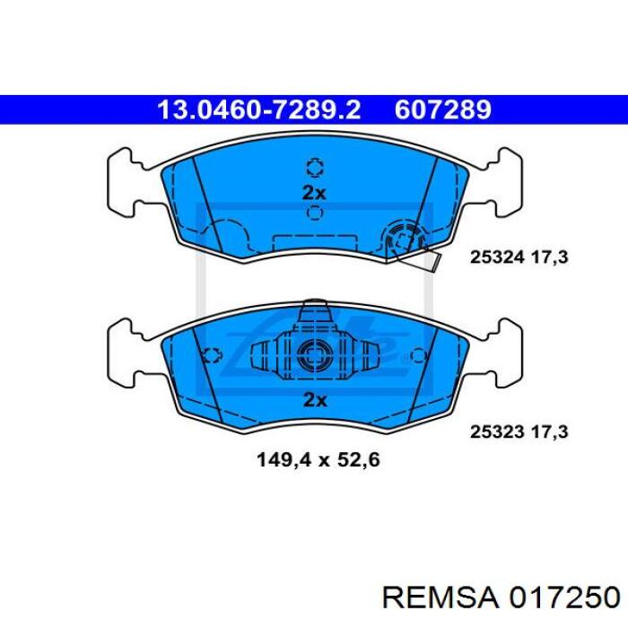 Гальмівні колодки Remsa 017250 ціна, від 29.12 USD