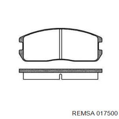 Колодки гальмівні передні, дискові 017500 Remsa