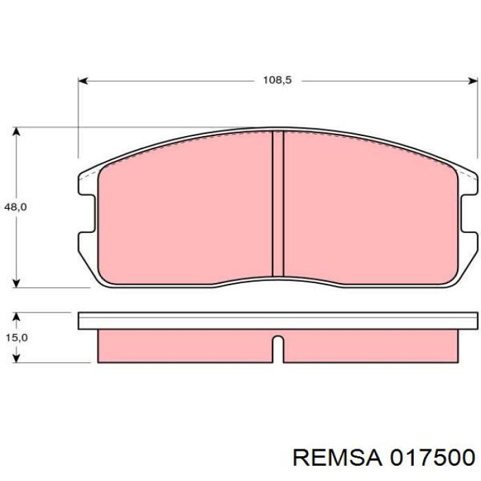 Передні тормозні колодки 017500 Remsa