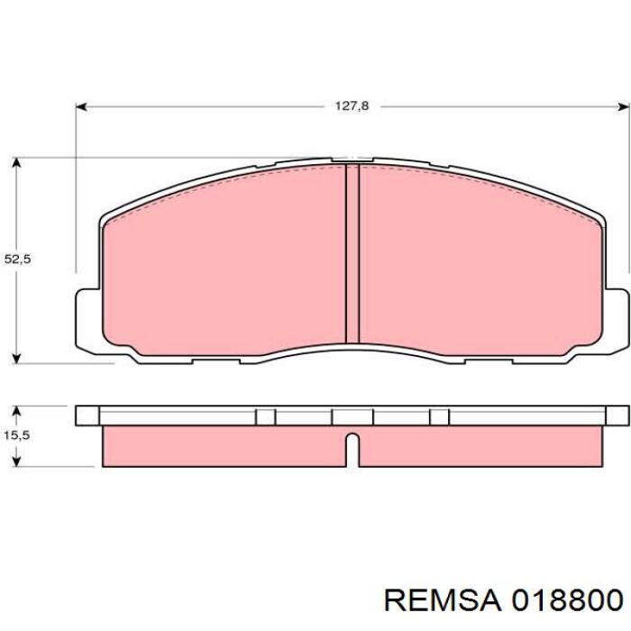 Гальмівні колодки Remsa 018800 ціна, від 16.16 USD
