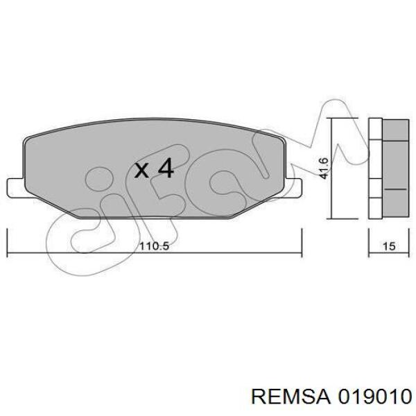 019010 Remsa Передні гальмівні колодки
