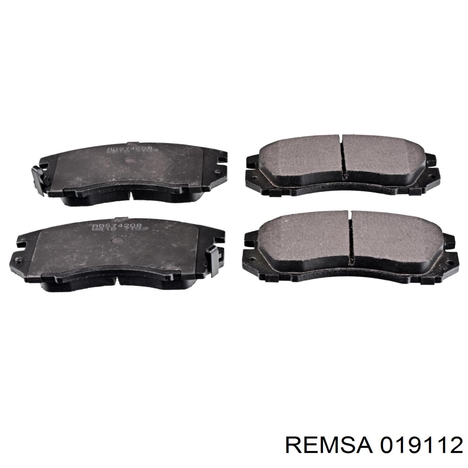 Тормозні колодки Remsa 019112