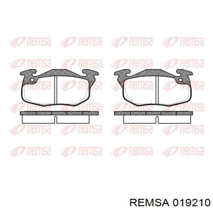 Колодки гальмівні передні, дискові 019210 Remsa