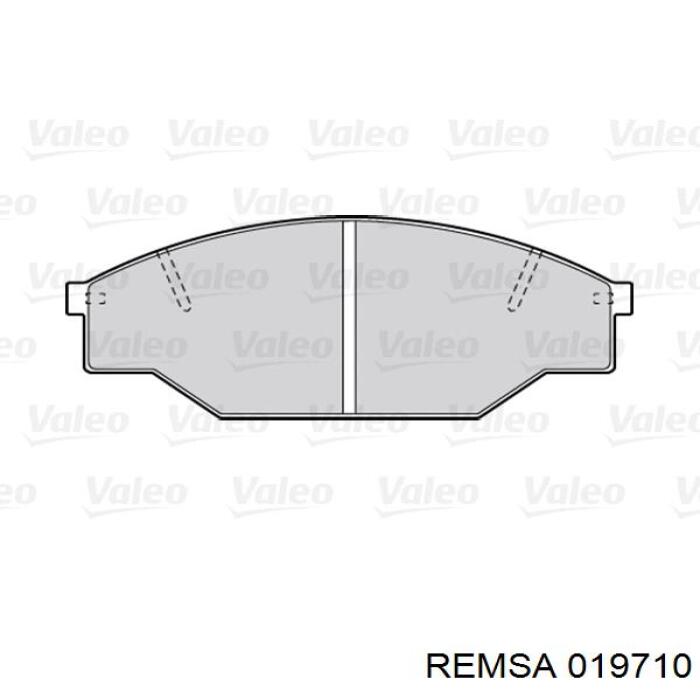 Колодки гальмівні передні, дискові 019710 Remsa