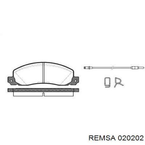 020202 Remsa колодки гальмівні передні, дискові