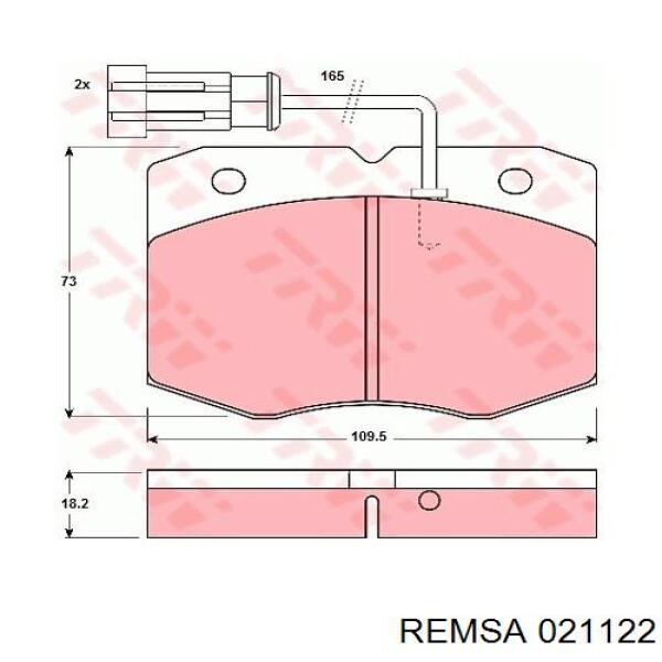 021122 Remsa Передні гальмівні колодки