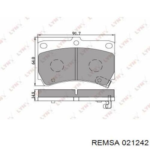 Гальмівні колодки Remsa 021242 ціна, від 15.87 USD