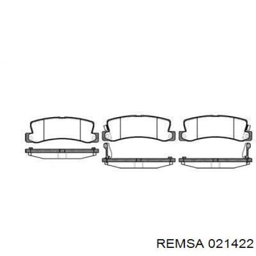 021422 Remsa колодки гальмові задні, дискові