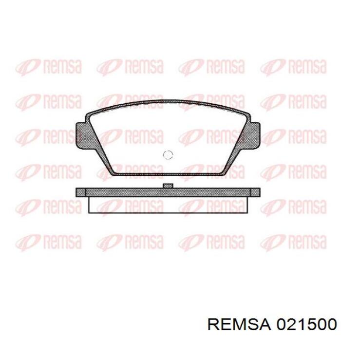 021500 Remsa колодки гальмові задні, дискові