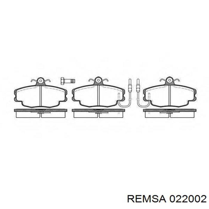 022002 Remsa колодки гальмівні передні, дискові