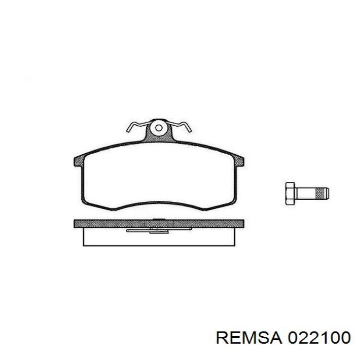 022100 Remsa колодки гальмівні передні, дискові