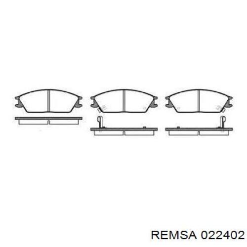 022402 Remsa колодки гальмівні передні, дискові