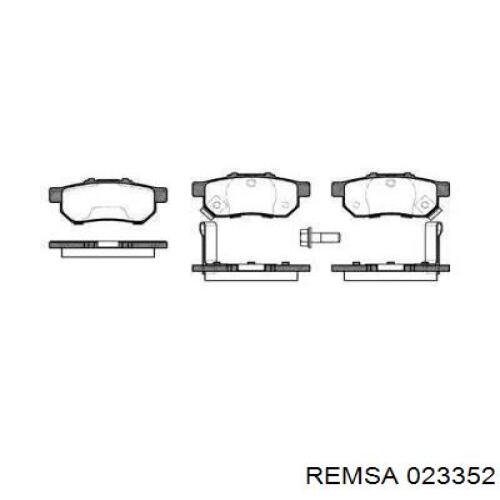 023352 Remsa колодки гальмові задні, дискові