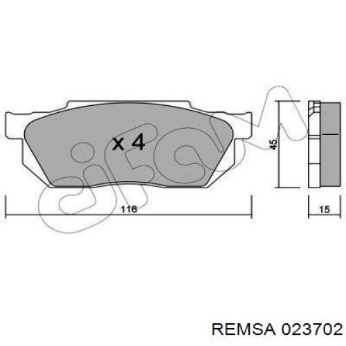 023702 Remsa Передні гальмівні колодки