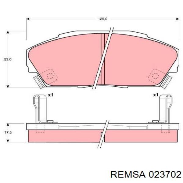 Гальмівні колодки Remsa 023702 ціна, від 16.43 USD